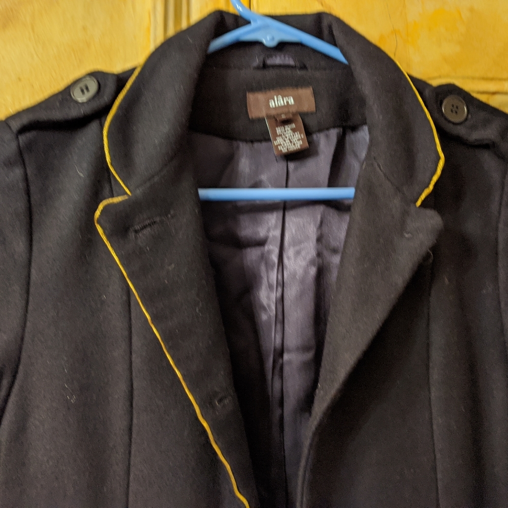 Alara black wool jacket 2 - Picture 6 of 13